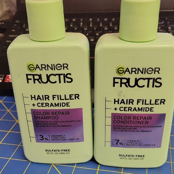Garnier Fructis Hair Filler Shampoo and Conditioner Set of 2 - 300ml New Bottles - Picture 1 of 5